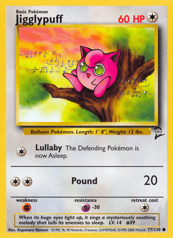 Jigglypuff artwork — Base Set 2 77/130