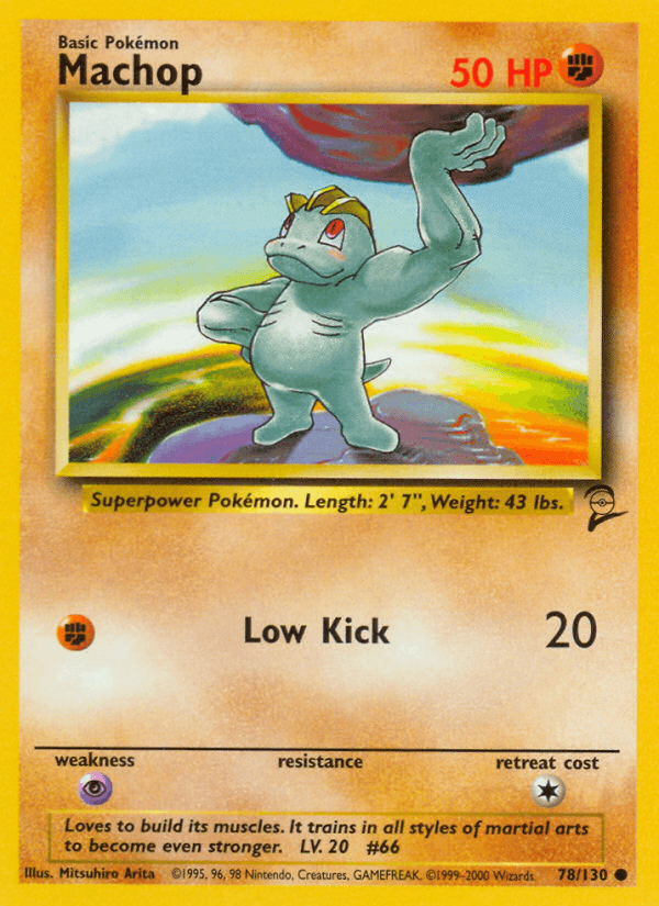 Machop artwork — Base Set 2 78/130