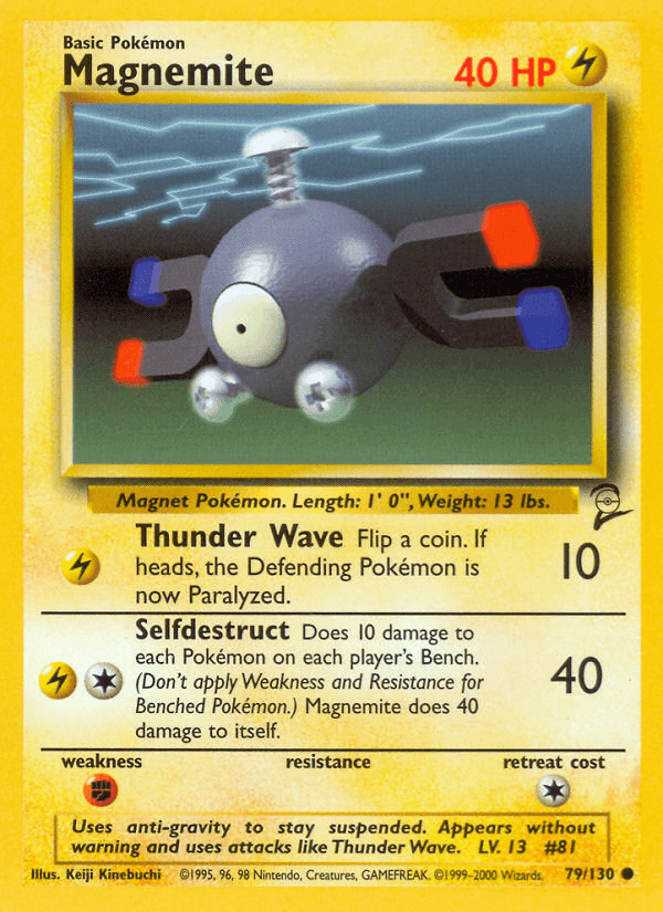 Magnemite artwork — Base Set 2 79/130