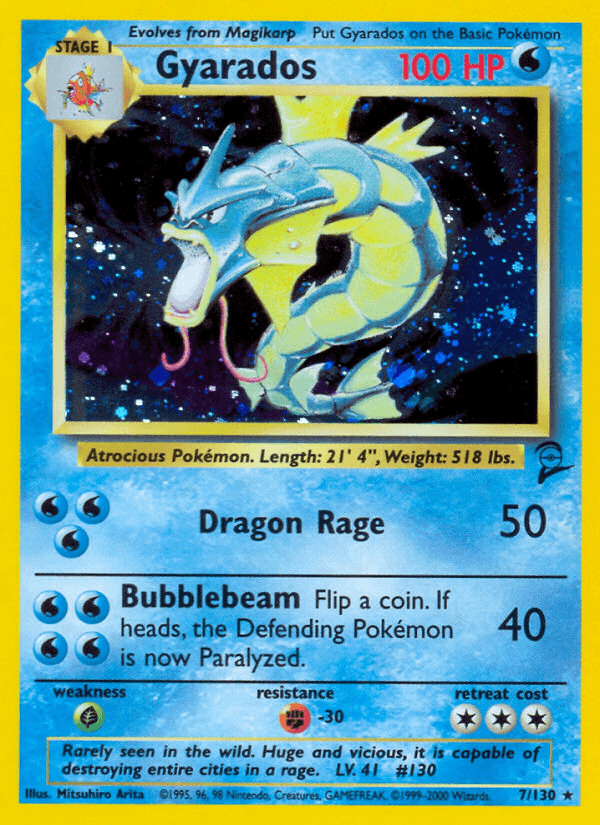Gyarados artwork — Base Set 2 7/130