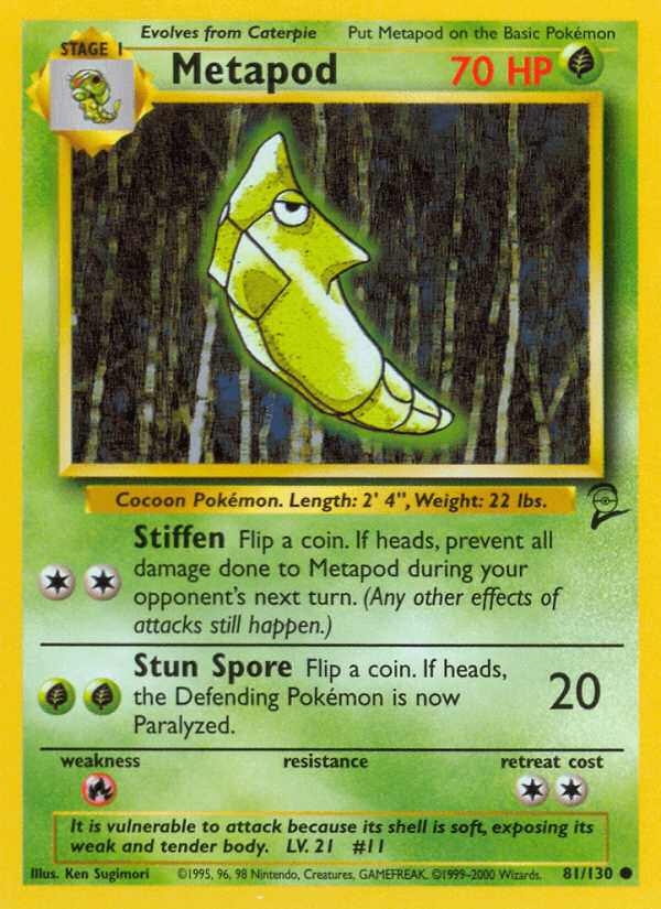 Metapod artwork — Base Set 2 81/130