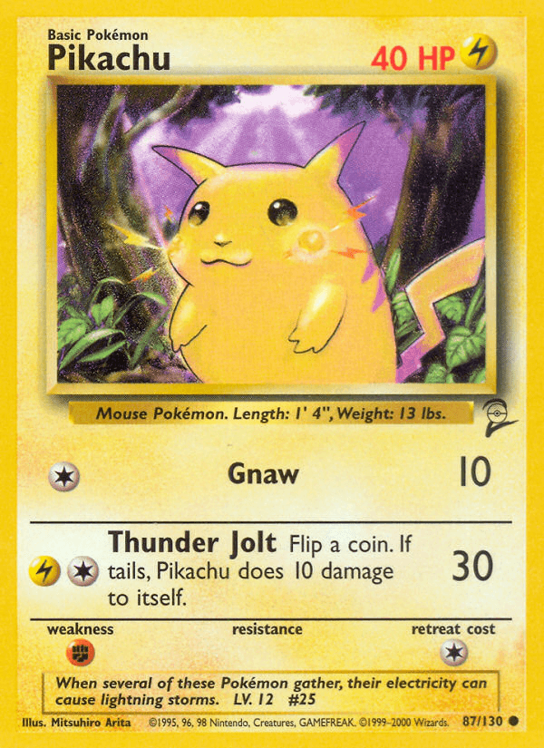 Pikachu artwork — Base Set 2 87/130
