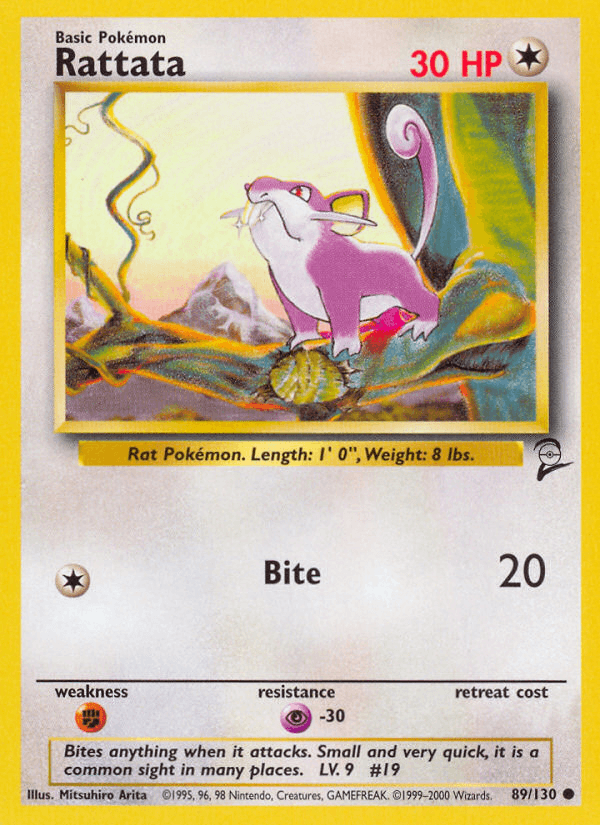 Rattata artwork — Base Set 2 89/130