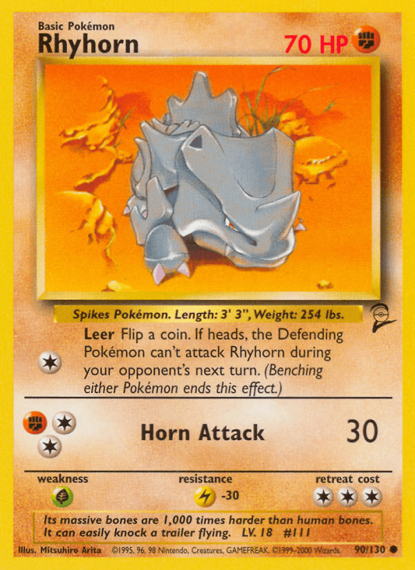 Rhyhorn — Base Set 2 90/130