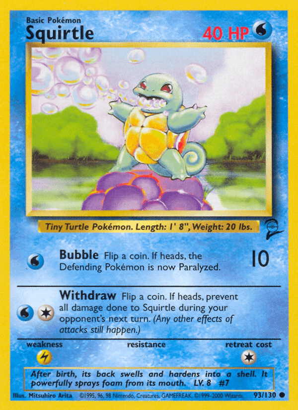 Squirtle artwork — Base Set 2 93/130