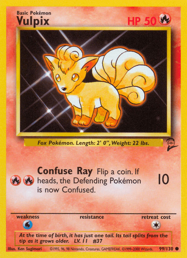 Vulpix artwork — Base Set 2 99/130