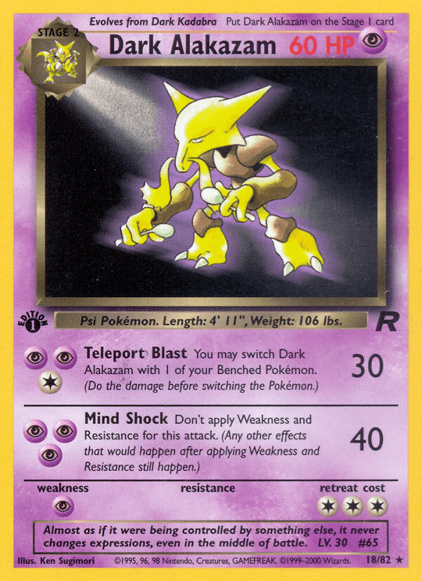 Dark Alakazam — Team Rocket 18/83