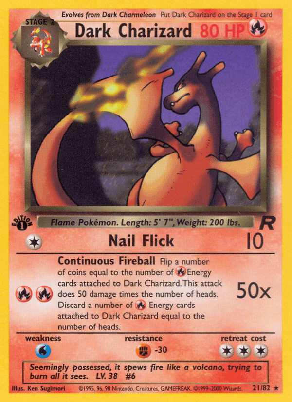 Dark Charizard artwork — Team Rocket 21/83