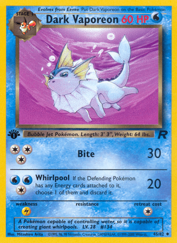 Dark Vaporeon — Team Rocket 45/83