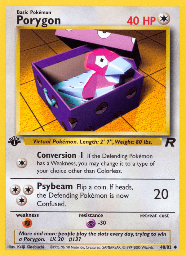 Porygon artwork — Team Rocket 48/83