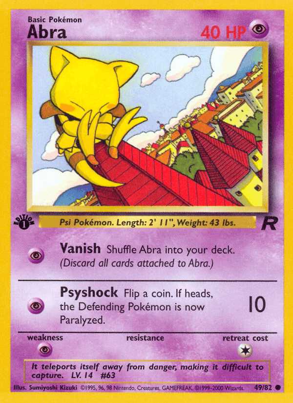 Abra artwork — Team Rocket 49/83
