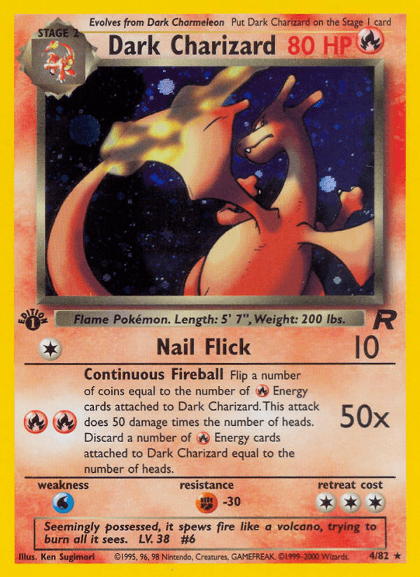Dark Charizard artwork — Team Rocket 4/83