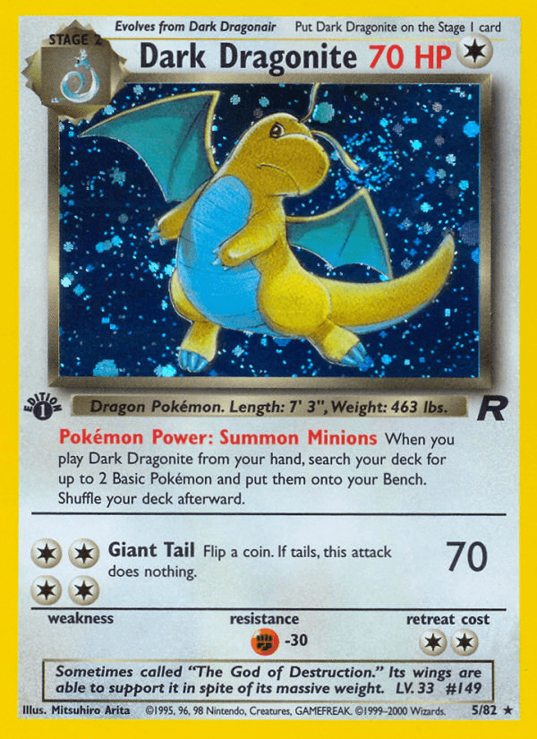 Dark Dragonite artwork — Team Rocket 5/83