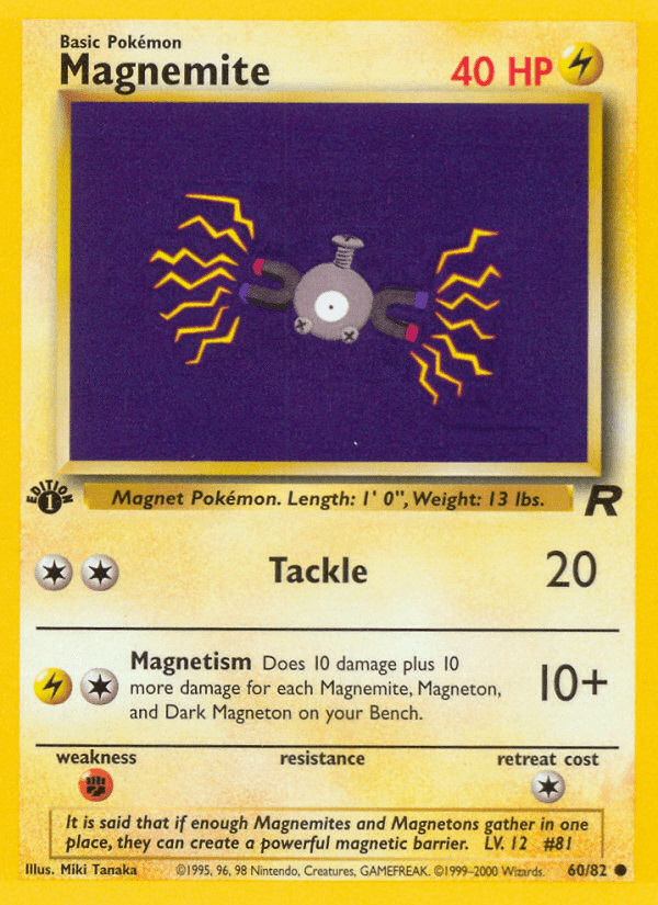 Magnemite artwork — Team Rocket 60/83