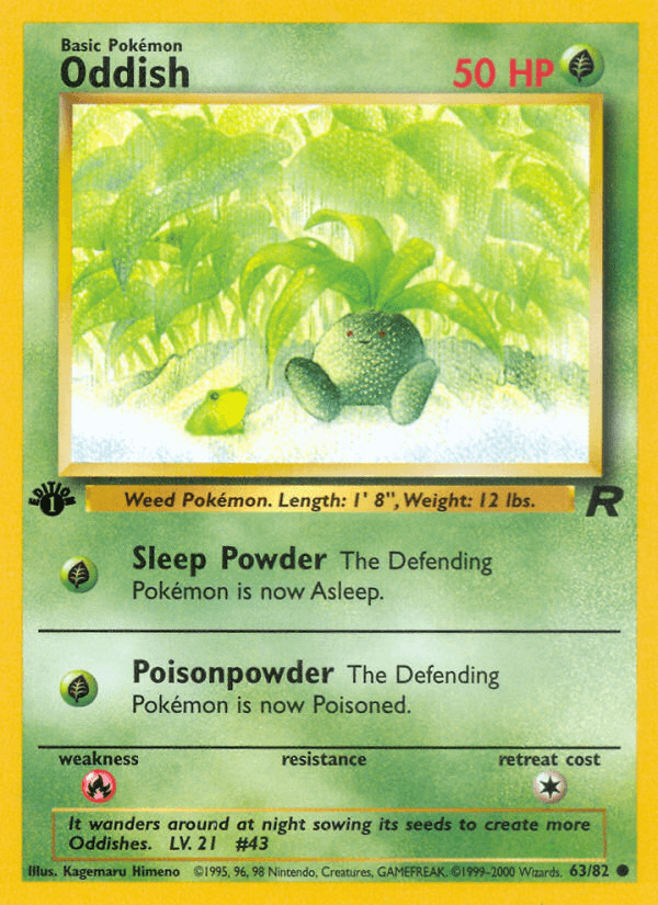 Oddish artwork — Team Rocket 63/83