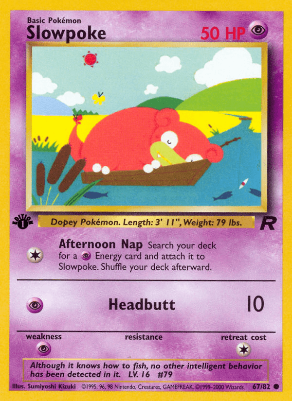 Slowpoke artwork — Team Rocket 67/83