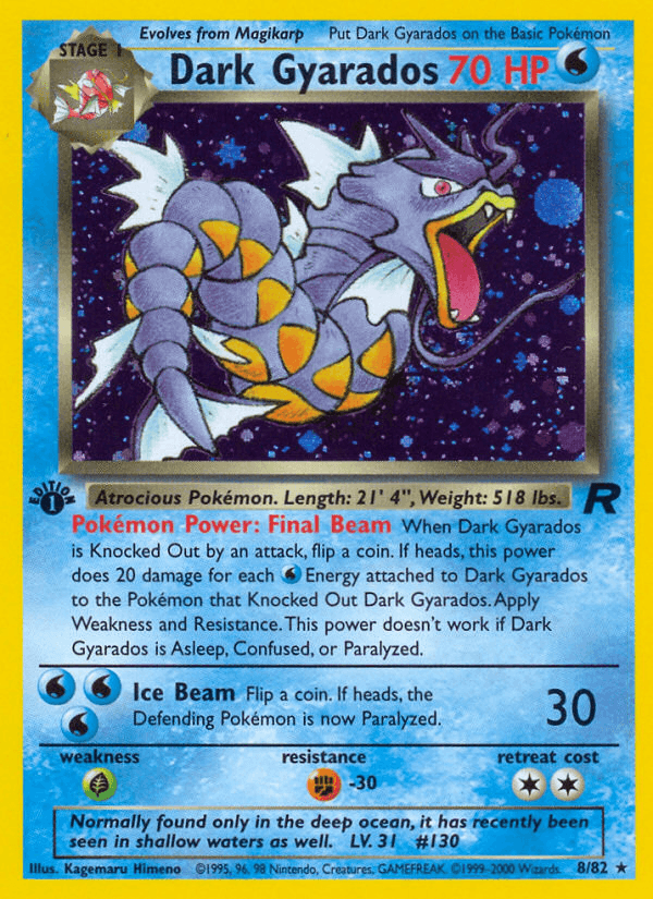 Dark Gyarados artwork — Team Rocket 8/83