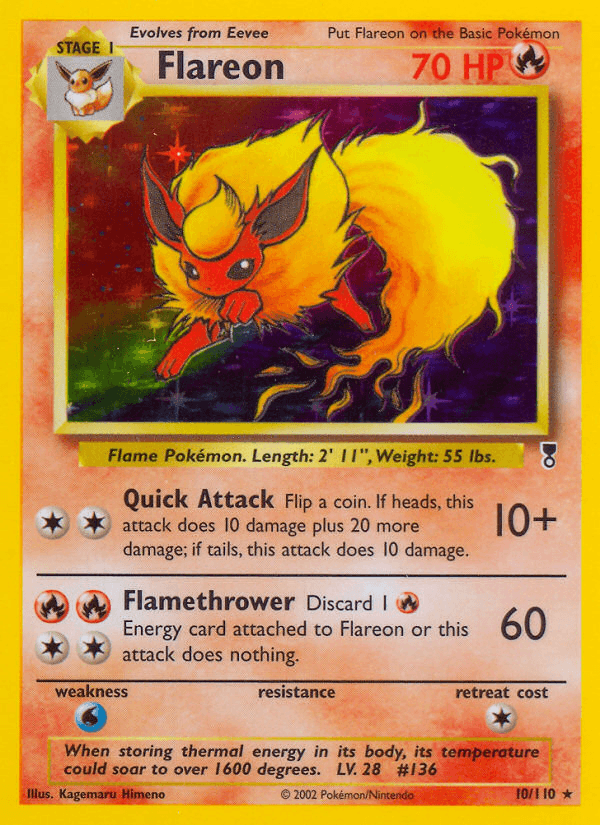Flareon artwork — Legendary Collection 10/110