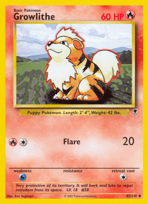 Growlithe artwork — Legendary Collection 45/110