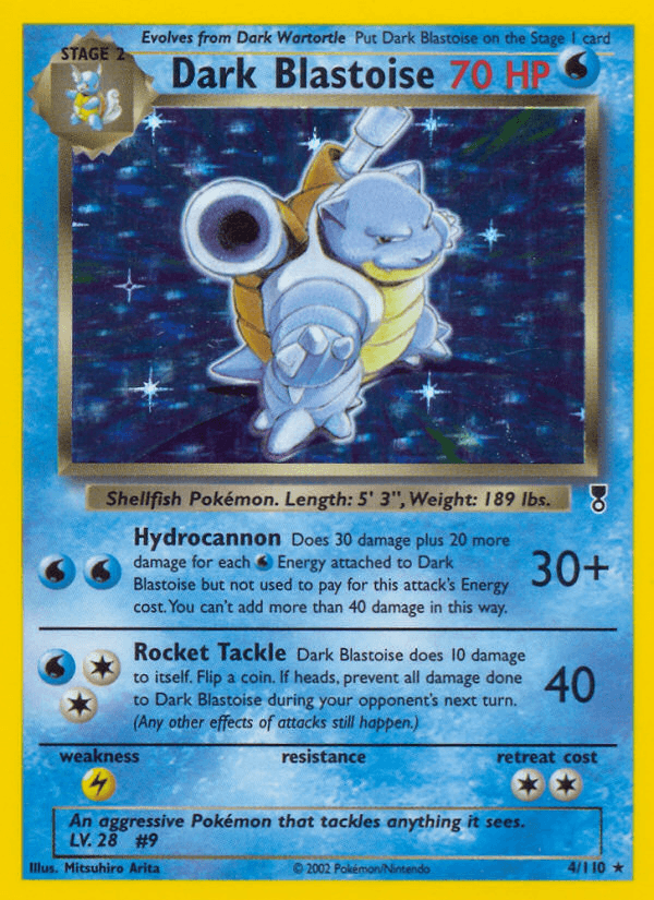 Dark Blastoise artwork — Legendary Collection 4/110