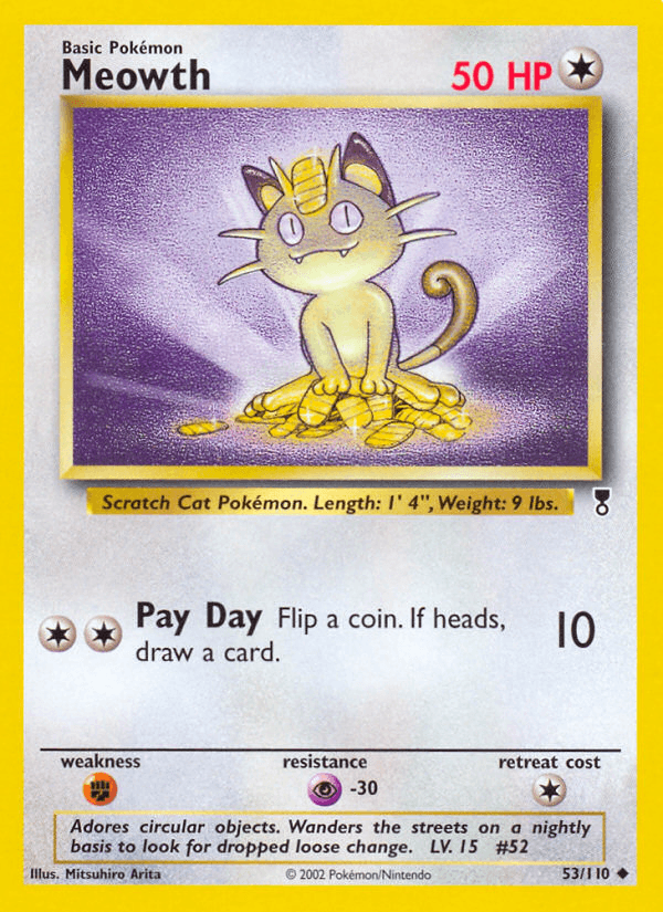 Meowth artwork — Legendary Collection 53/110