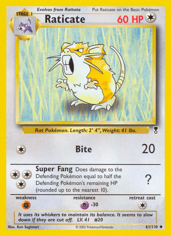 Raticate artwork — Legendary Collection 61/110