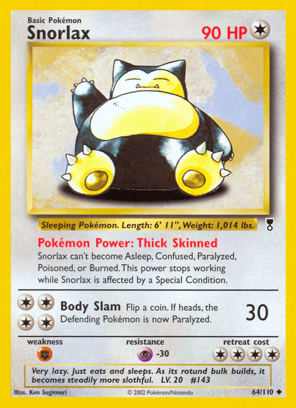 Snorlax artwork — Legendary Collection 64/110