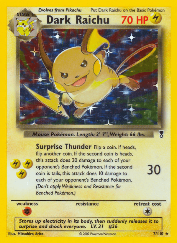 Dark Raichu artwork — Legendary Collection 7/110