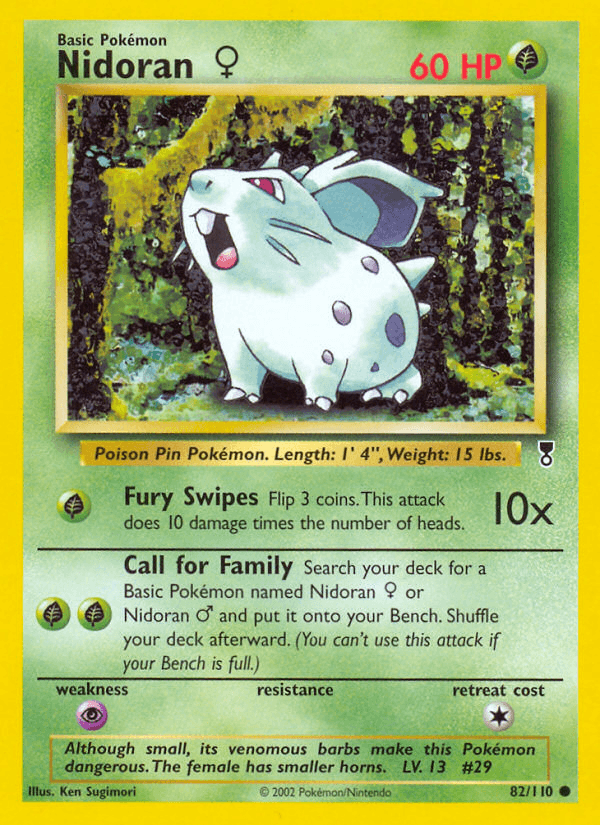Nidoran ♀ artwork — Legendary Collection 82/110