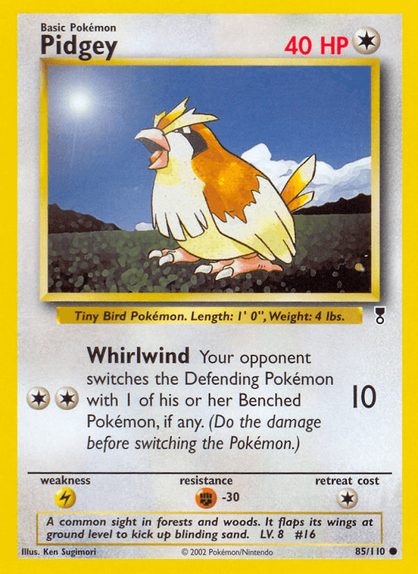 Pidgey artwork — Legendary Collection 85/110