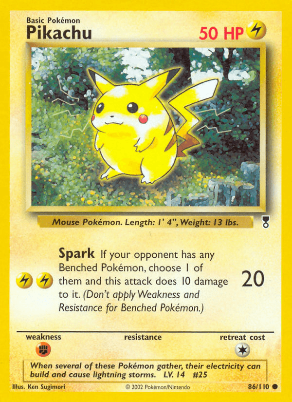 Pikachu artwork — Legendary Collection 86/110