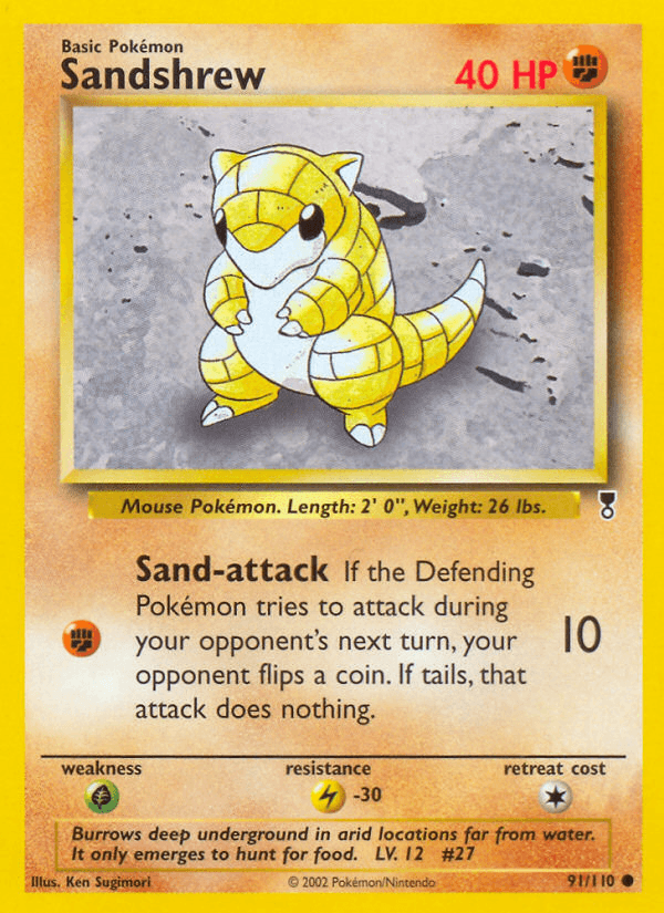 Sandshrew artwork — Legendary Collection 91/110