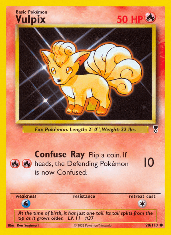 Vulpix artwork — Legendary Collection 98/110
