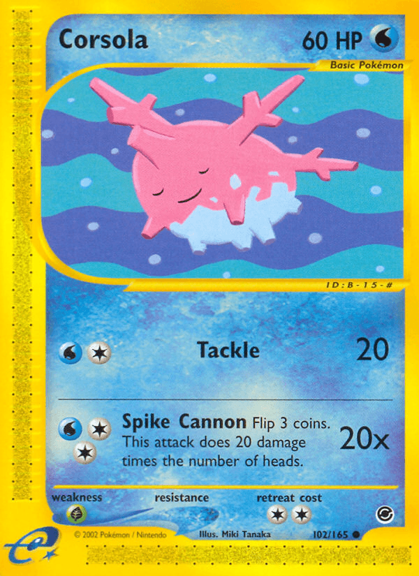 Corsola artwork — Expedition Base Set 102/165