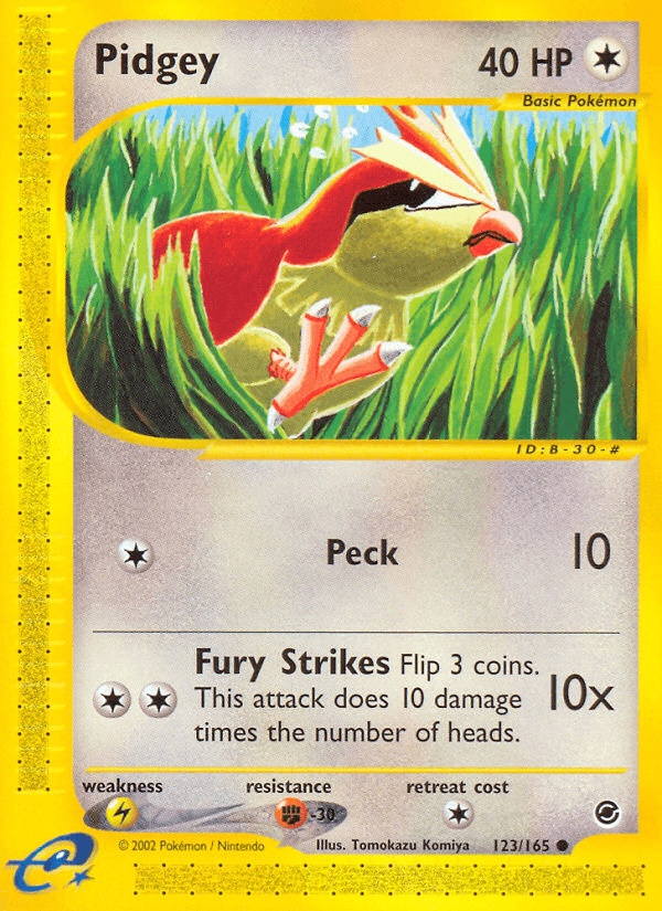 Pidgey artwork — Expedition Base Set 123/165