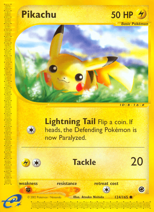 Pikachu artwork — Expedition Base Set 124/165