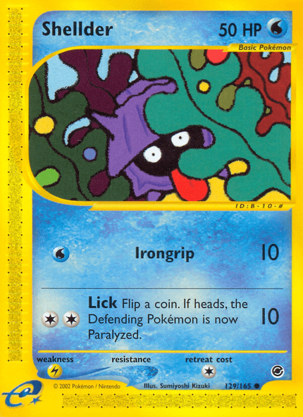 Shellder artwork — Expedition Base Set 129/165