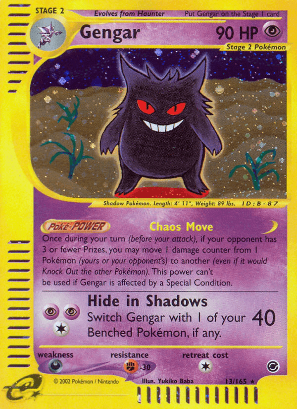 Gengar artwork — Expedition Base Set 13/165