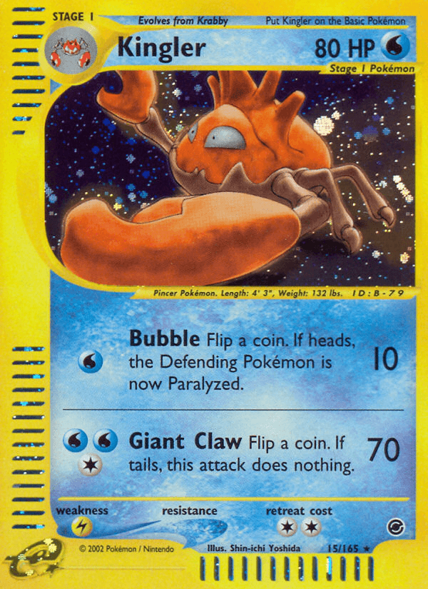 Kingler artwork — Expedition Base Set 15/165