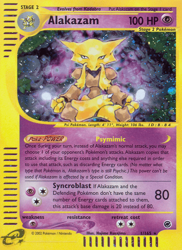 Alakazam — Expedition Base Set 1/165