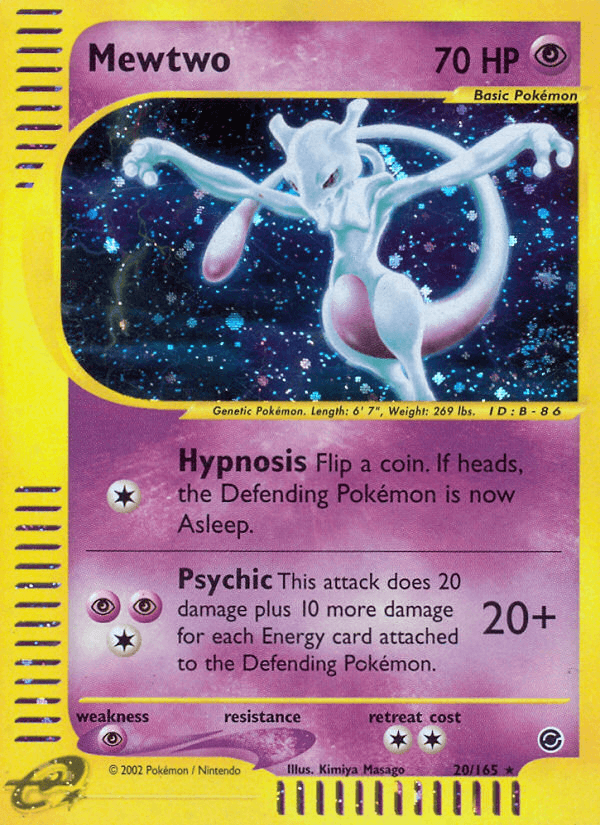 Mewtwo artwork — Expedition Base Set 20/165