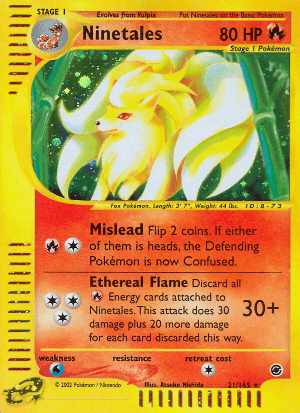Ninetales artwork — Expedition Base Set 21/165
