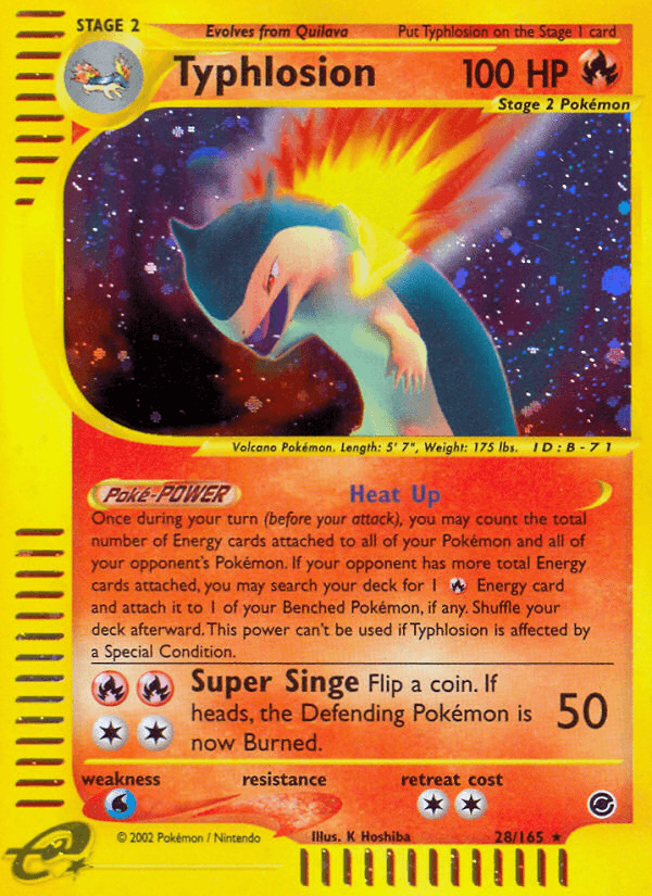 Typhlosion artwork — Expedition Base Set 28/165