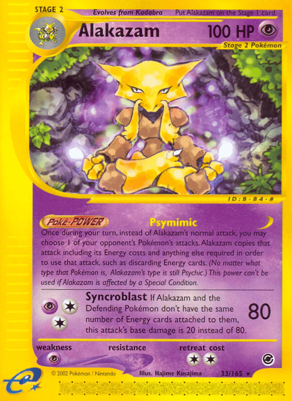 Alakazam artwork — Expedition Base Set 33/165