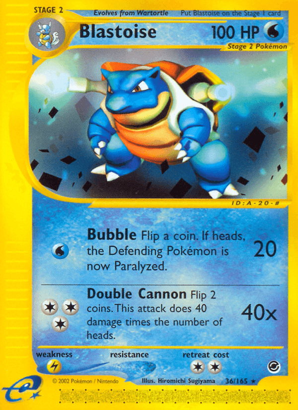 Blastoise — Expedition Base Set 36/165