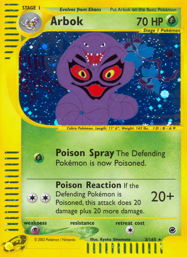 Arbok artwork — Expedition Base Set 3/165