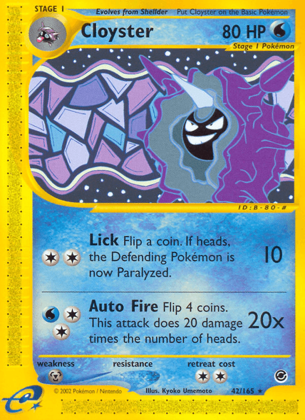 Cloyster artwork — Expedition Base Set 42/165
