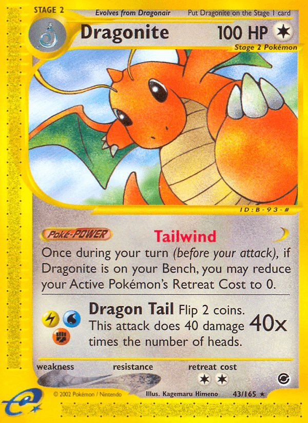 Dragonite artwork — Expedition Base Set 43/165