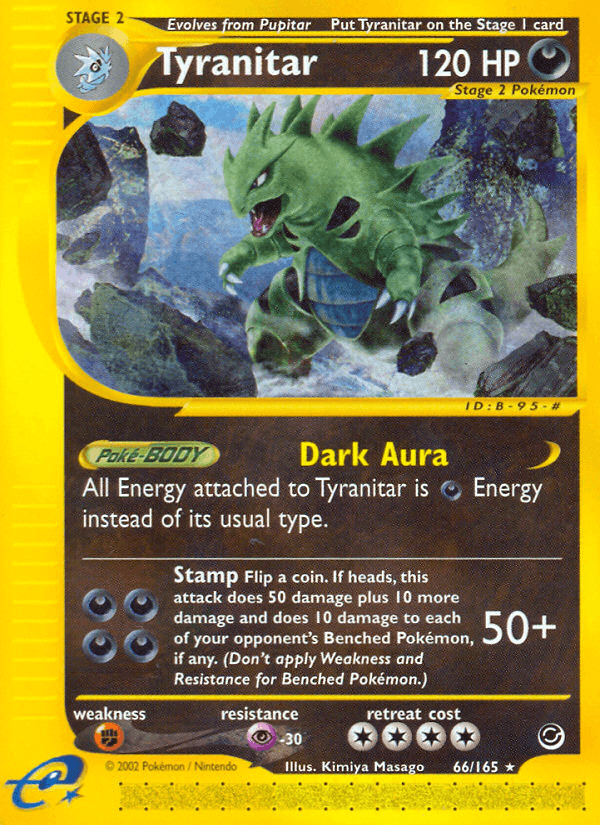 Tyranitar artwork — Expedition Base Set 66/165
