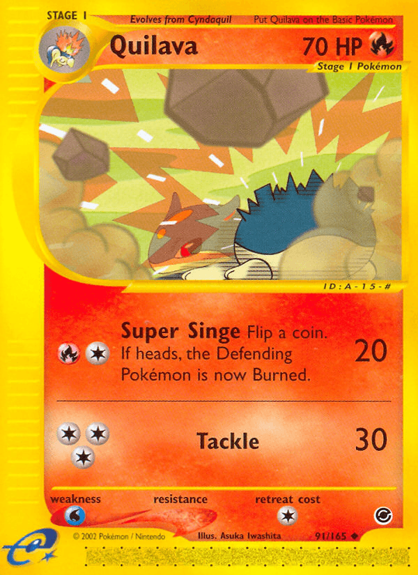 Quilava artwork — Expedition Base Set 91/165